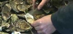Shuck an oyster using the lollipop method