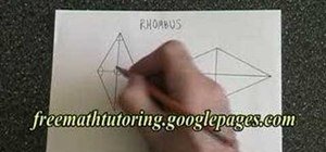 Understand the properties of a rhombus in Geometry