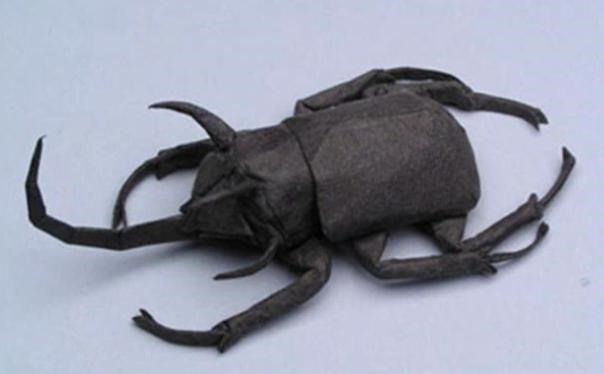 Origami Dung Beetle
