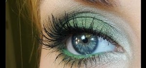 Create a dazzling emerald green eye look for Christmas