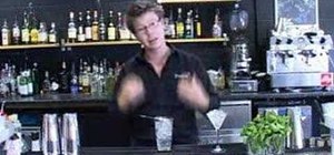 Mix a dry martini cocktail
