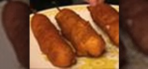 Make corn dogs from scratch at home