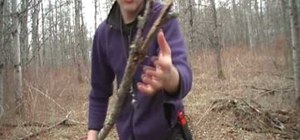 Make a fishing spear for use in the wild