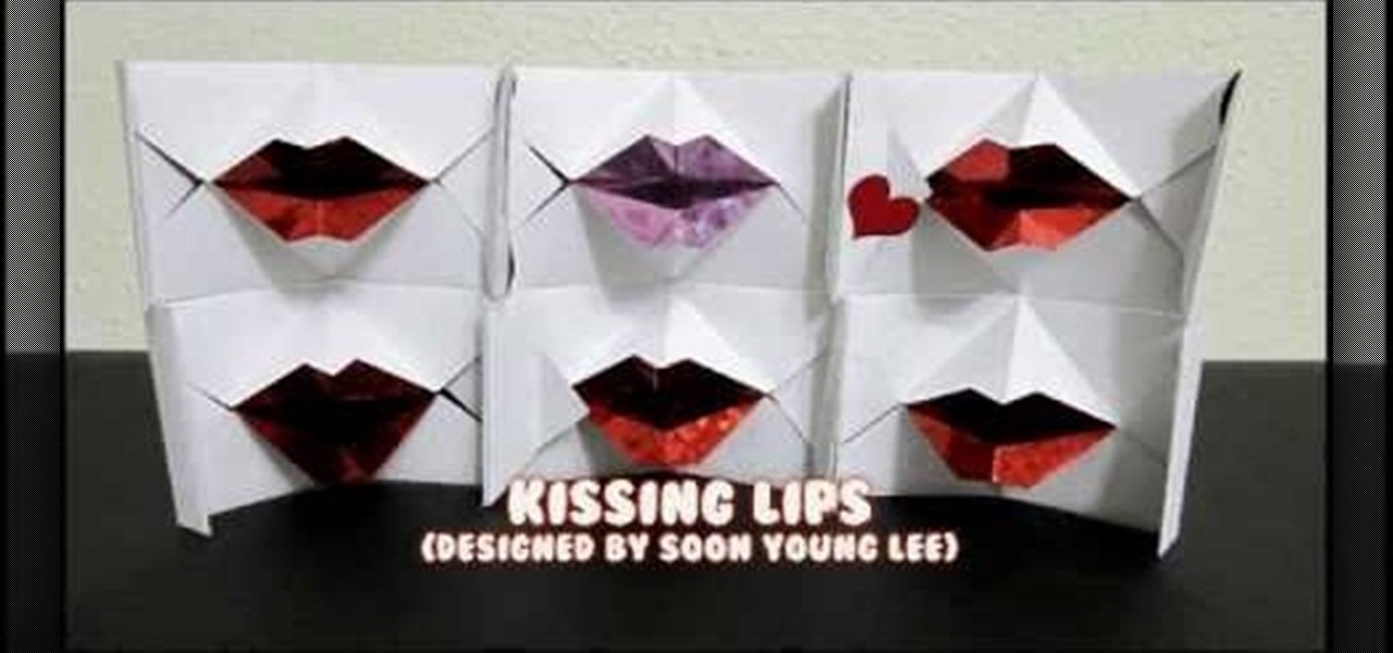 How to Fold funny origami kissing lips « Origami
