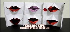 Fold funny origami kissing lips