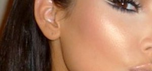 Do a Kim Kardashian double winged liner eye makeup look