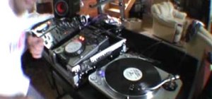 Do a spin back on a vinyl turntable