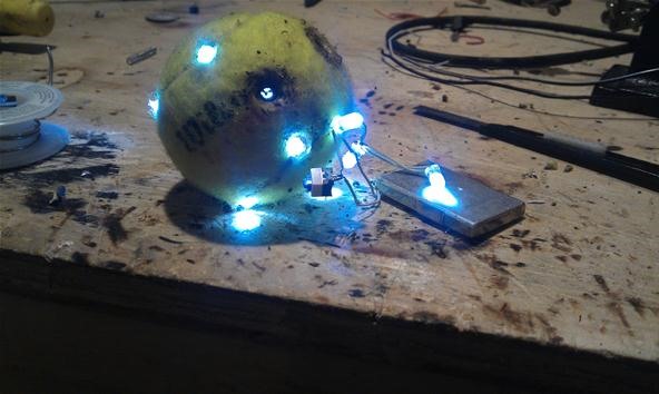 How to Make a Glowing Orb with a Tennis Ball & LEDs