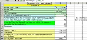 Calculate cash discounts by dating in Microsoft Excel