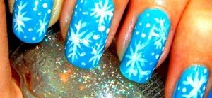 Create snowflake nails for the holidays
