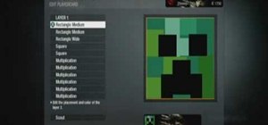 Make the Minecraft creeper as your emblem for CoD: Black Ops multiplayer