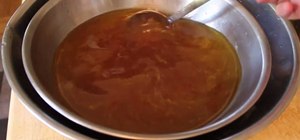 Make a simple homemade chicken stock with chicken bones