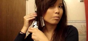 Create soft, touchable waves with a small curling iron