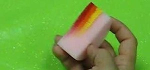 Create the perfect rainbow using sponge paint