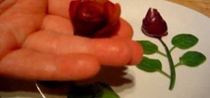 Make a decorative edible rose for Valentine's Day