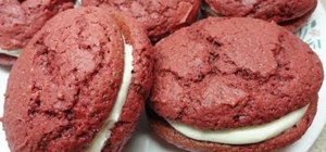 Make simple red velvet whoopie pies for Valentine's Day