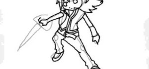 Draw Riku from Kingdom Hearts