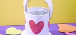 Make a simple basket with a toilet paper tube