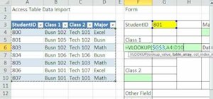Create a form from linked Access data in MS Excel