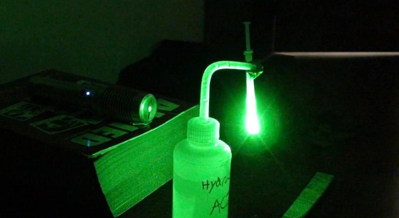 Projection Microscope with a Syringe