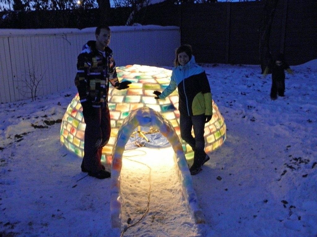 How to Build Your Own Rainbow-Colored Igloo with Milk Carton Ice Blocks and "Snowcrete"