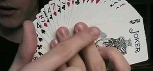 Fan a deck of cards for card tricks