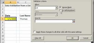 Use data validation with a list in Excel