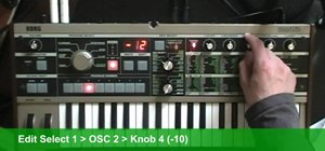 Create a funky electric bass part on a MicroKorg synth