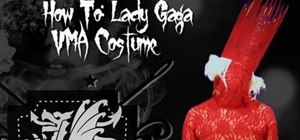 Create the red Lady Gaga costume look from the VMAs 09