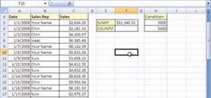 Add & count above a specified limit in Microsoft Excel