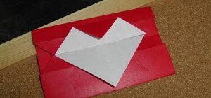 Fold a simple geometric Valentine's Day heart letter