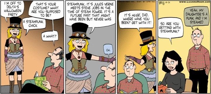 Mainstream Comic Strip About Steampunk