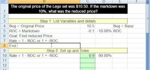 Solve markup & markdown math problems in MS Excel