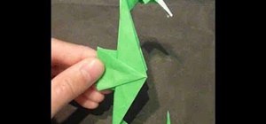 Make a miniature origami sea horse for beginners