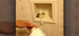 Pull a tape measure toilet paper roll prank