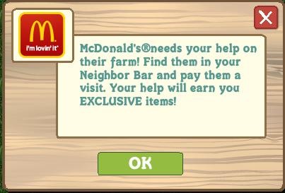 FarmVille McDonald's Promotion
