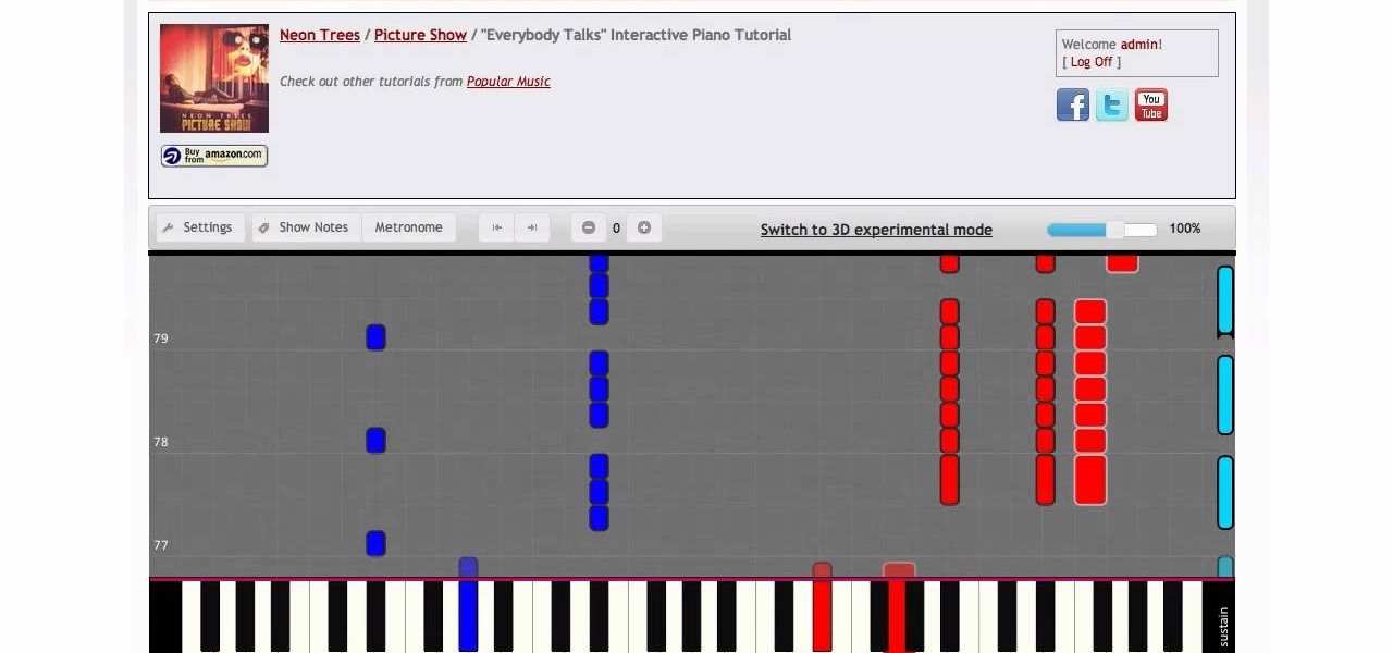 Play "Everybody Talks" by Neon Trees ("Picture Show" Album) - Interactive Piano Tutorial