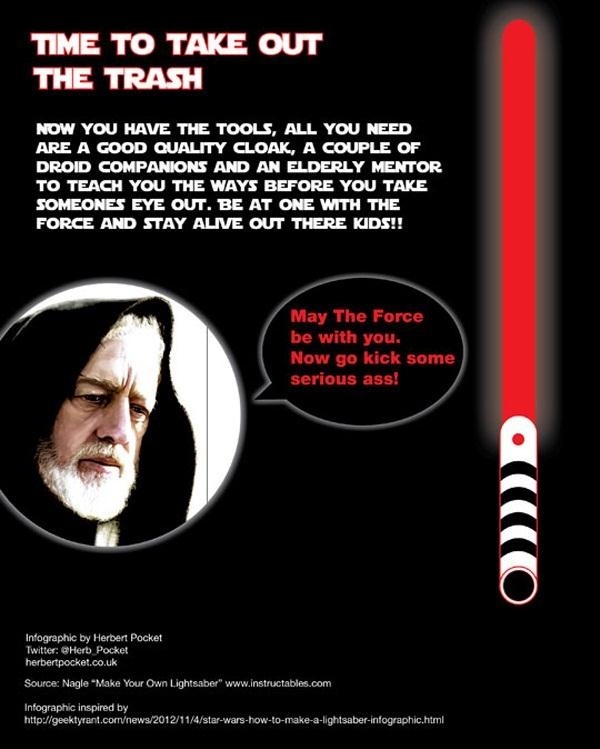 How to Build a Star Wars Lightsaber (Infographic)