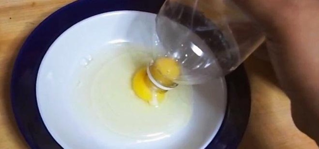 Hate Separating Eggs Use A Plastic Water Bottle To Surgically Extract The Egg Yolk Food Hacks Wonderhowto