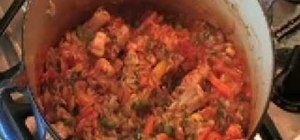 Make amazing arroz con pollo (chicken with rice)