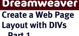 Create a web page layout in Dreamweaver CS4 with DIV