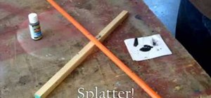 Make a floating wand illusion using a wooden dowel