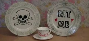 Make painted plates & tiles with ceramic paint pens
