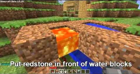 Make an Obsidian farm using Redstone in Minecraft
