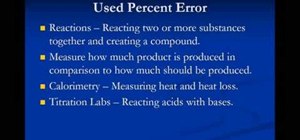 Calculate percent error in chemistry lab activities