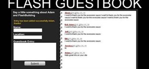 Add a guestbook feature to your website using Flash