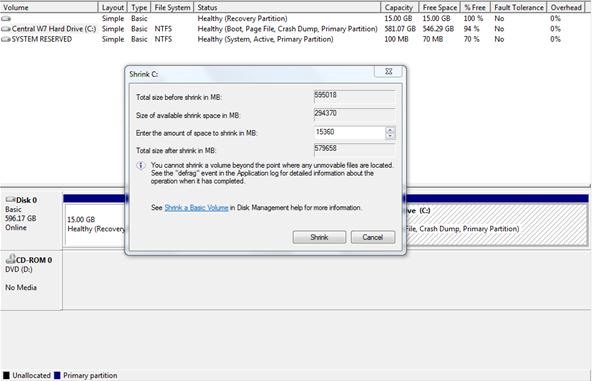 How to Create a Partition in Windows 7