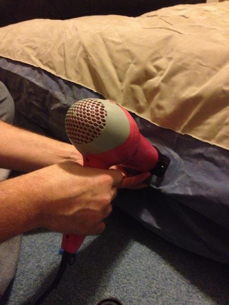 This Hack Makes It Easy to Inflate an Air Mattress Without a Pump