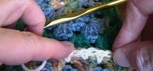 Crochet your granny squares together using the flat single stitch